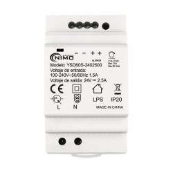 FONTE ALIMENTACAO INDUSTRIAL 24VDC 60W 2.5A DIN RAIL