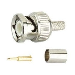 BNC MACHO CRAVAR P/ RG58 5.5mm