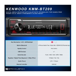KENWOOD KMM-BT209 AUTO RADIO USB / BLUETOOTH