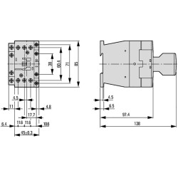 CONTACTOR 3 POLOS NC 24VCC 25A