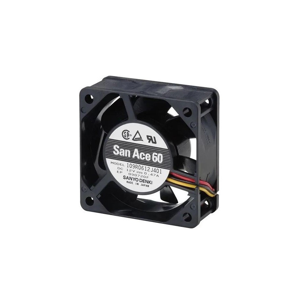 VENTILADOR 12VDC 60x60x25mm 3 FIOS SANYO