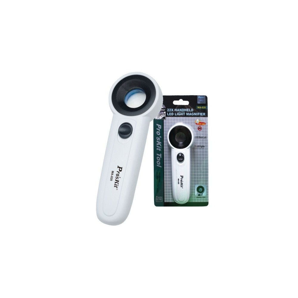 LUPA 22x COM ILUMINAÇAO 2 LEDS
