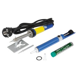 KIT FERRO SOLDAR + DESSOLDADOR + SUPORTE + SOLDA