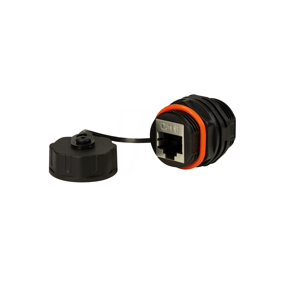 UNIAO RJ45 CAT6 FEMEA IP68 PAINEL