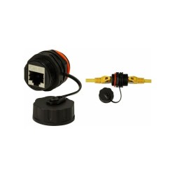 UNIAO RJ45 CAT6 FEMEA IP68 PAINEL
