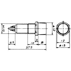 SINALIZADOR 230VAC Ø10mm VERDE