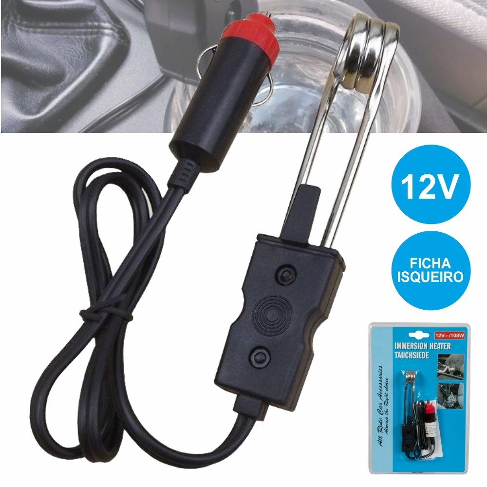 AQUECEDOR IMERSÄO P/ AUTO COM FICHA ISQUEIRO 12V AQUECEDOR IMERSÄO P/ AUTO COM FICHA ISQUEIRO 12V