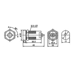 INTERRUPTOR OFF-ON TUBULAR COM 2 CHAVES
