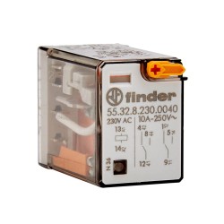 RELE ELETROMAGNETICO DPDT 230V 10A FINDER