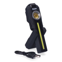 LANTERNA LED MULTIFUNCOES COM BASE MAGNETICA E GANCHO