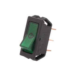 INTERRUPTOR BASCULANTE LUMINOSO 1C/2P 20A/12VDC VERDE