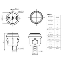 INTERRUPTOR SPST ON-OFF 6A 250V IP65 PRETO