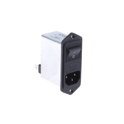 FILTRO RFI MONOFASICO C/ PORTA FUSIVEL C/ INTERRUPTOR 250V 6A