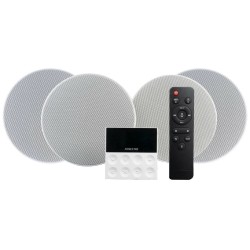 FONESTAR KS-WALL-4 KIT AMPL. COM COMANDO USB/FM/BT 4xCOLUNAS 6"