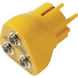 TOMADA 3 POLOS 10mm c/TERRA p/ ESD 1M OHM