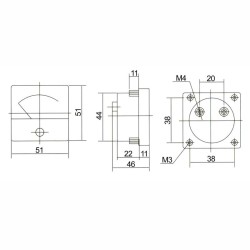 VOLTIMETRO 51X51mm 15 VDC