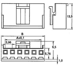 FICHA NS39 FEMEA 4P 3.96mm