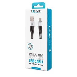 CABO USB-A 2.0 MACHO / USB-C MACHO BRANCO 1MT