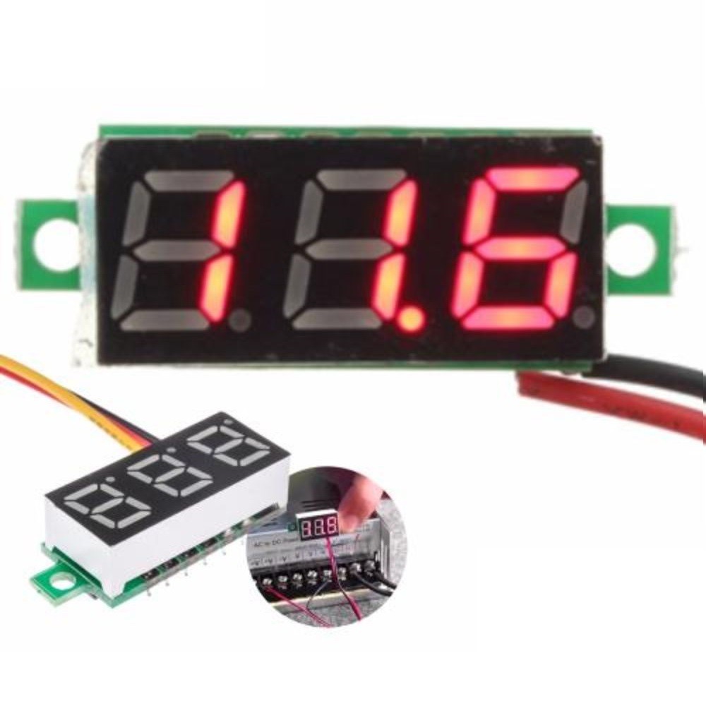 VOLTIMETRO DIGITAL LED VERMELHO 2,5-30VDC