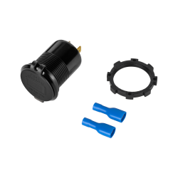 TOMADA USB-C / USB-A QUICK CHARGE COM VOLTIMETRO DIGITAL