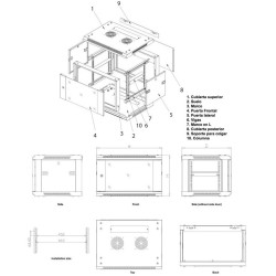 BASTIDOR 12U 600X600mm