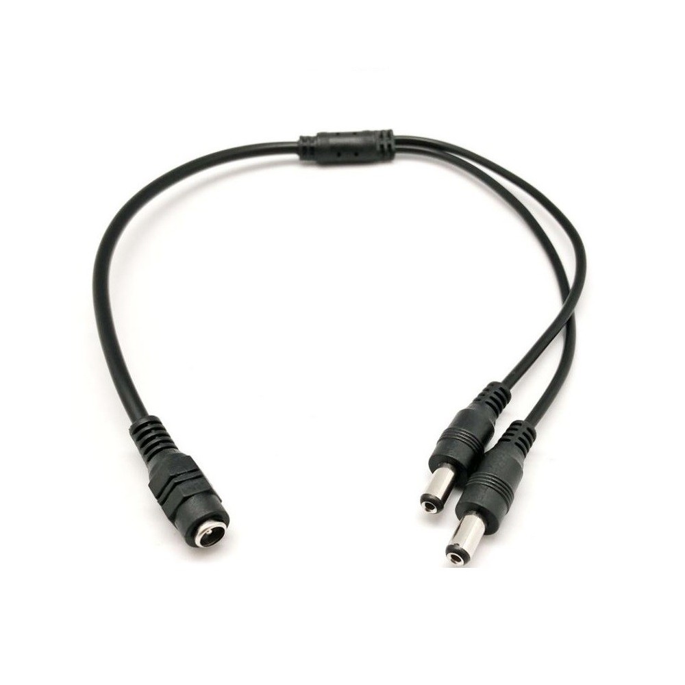 CABO 1 FICHA DC FEMEA / 2 FICHAS DC MACHO 5.5X2.1mm