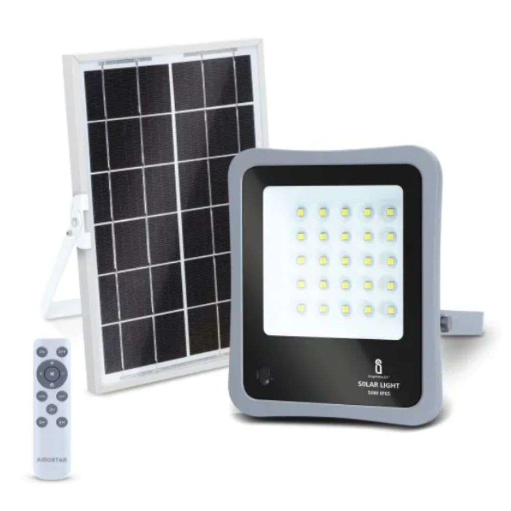 PROJECTOR LED COM PAINEL SOLAR NEOX 50W