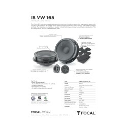 KIT INTEGRATION 165mm 2 VIAS FOCAL ESPECIFICO VW