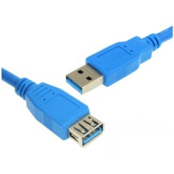 CABO USB-A 3.0 MACHO / USB-A FEMEA 3MTS