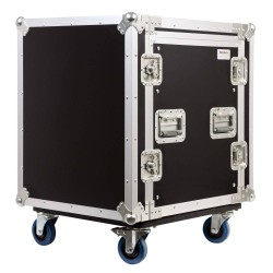 RACK COM 3 TAMPAS E RODAS 12U MIX +10U PROEL