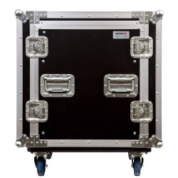 RACK COM 3 TAMPAS E RODAS 12U MIX +10U PROEL