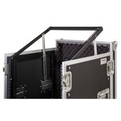 RACK COM 3 TAMPAS E RODAS 12U MIX +10U PROEL