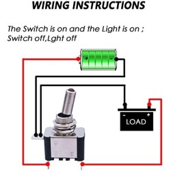 INTERRUPTOR ALAVANCA ON-OFF 12V 20A C/ LUZ VERMELHA