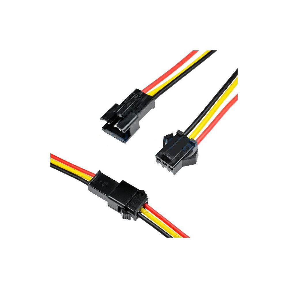 CABO 3 VIAS JST MACHO-FEMEA 30CM PARA ARDUINO