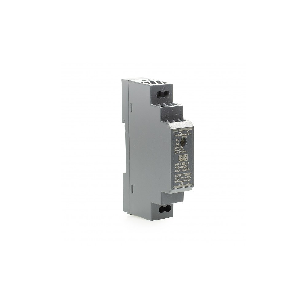 FONTE ALIMENTACAO CALHA DIN 24V 15W MEAN WELL