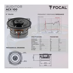 FOCAL AUDITOR ACX-100 COLUNAS AUTO 2 VIAS