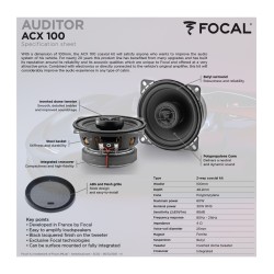 FOCAL AUDITOR ACX-100 COLUNAS AUTO 2 VIAS