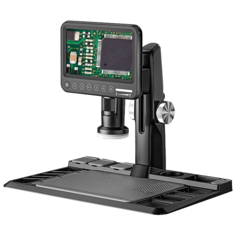 MICROSCÓPIO DIGITAL 12MP LCD 7" COM AMPLIAÇÃO 1600X