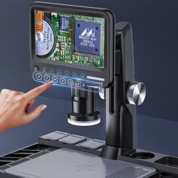 MICROSCÓPIO DIGITAL 12MP LCD 7" COM AMPLIAÇÃO 1600X
