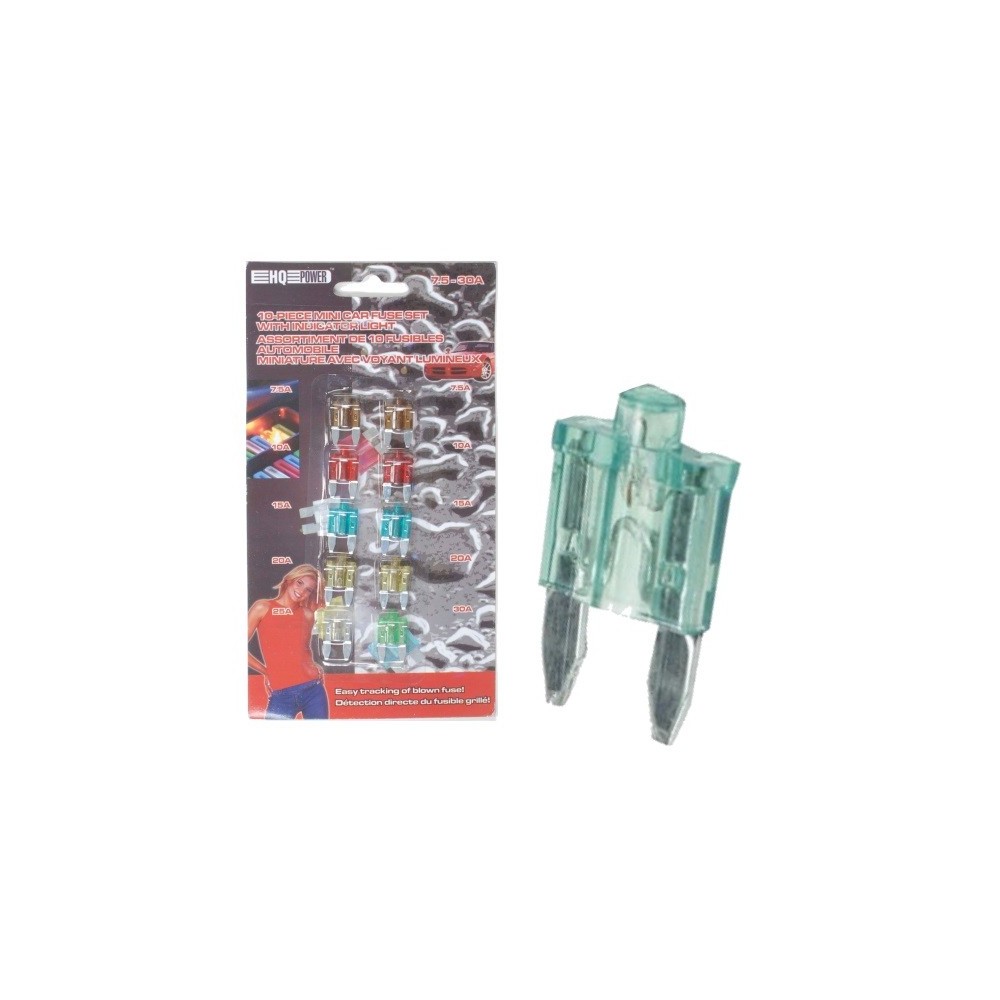 BLISTER 10 FUSIVEIS AUTO TIPO GARFO DE 7.5 A 30A COM LED BLISTER 10 FUSIVEIS AUTO TIPO GARFO DE 7.5 A 30A COM LED