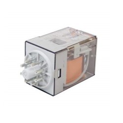 RELE INDUSTRIAL 230VAC 2C/10A OCTAL +INDICADOR MEC.