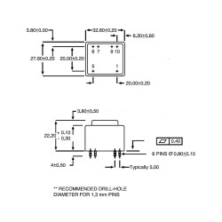 TRANSFORMADOR ENCAPSULADO 230VAC 12V 1.5VAS