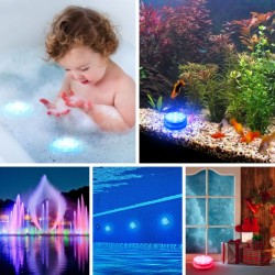 CONJUNTO 2 LUZES DE PRESENCA COM LED RGB SUBMERSIVEIS