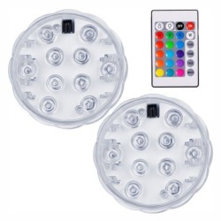 CONJUNTO 2 LUZES DE PRESENCA COM LED RGB SUBMERSIVEIS