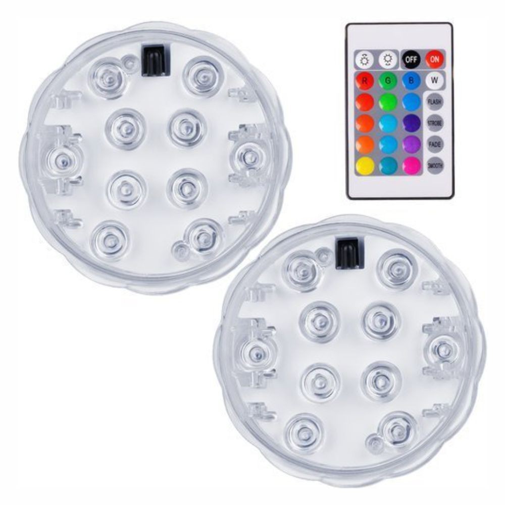 CONJUNTO 2 LUZES DE PRESENCA COM LED RGB SUBMERSIVEIS CONJUNTO 2 LUZES DE PRESENCA COM LED RGB SUBMERSIVEIS