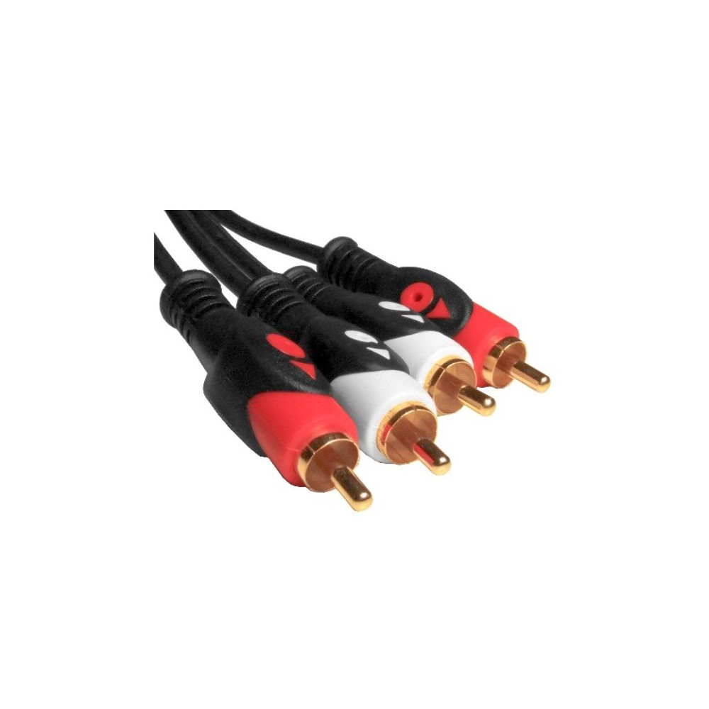 EXTENSAO 2 RCA MACHO / 2 RCA MACHO DOURADO 3MTS EXTENSAO 2 RCA MACHO / 2 RCA MACHO DOURADO 3MTS