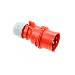 FICHA MACHO TRIFASICA 3P + T 400V 16A