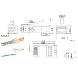 FICHA RJ45 CAT6 TECNOLOGIA PASSANTE
