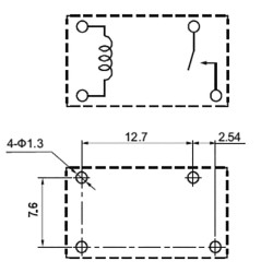 RELE ELETROMAGNETICO 12VDC 16A