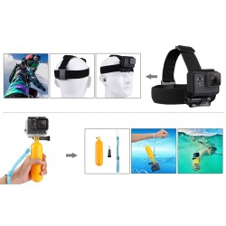 CONJUNTO ACESSORIOS P/ CAMERAS DESPORTIVAS 50 EM 1